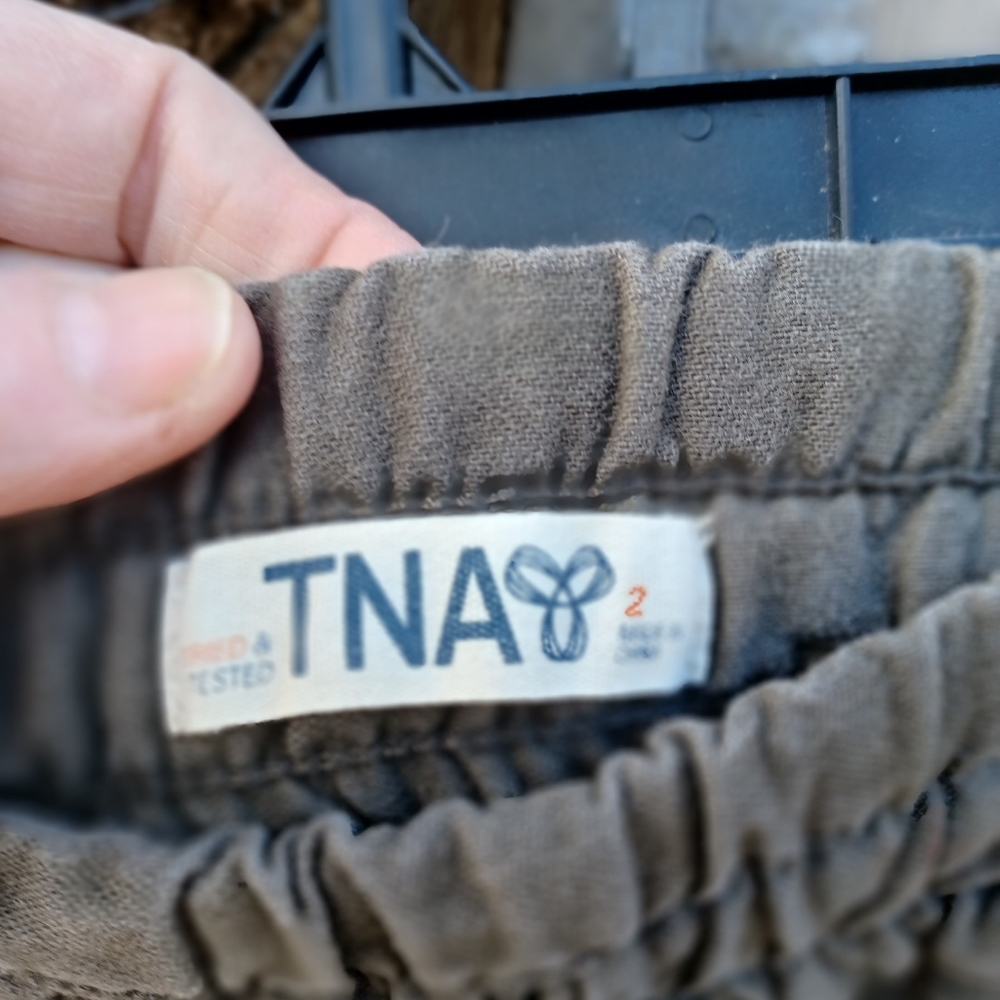 TNA Size 2 Olive slightly baggy pants. - Picture 7 of 8